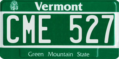 VT license plate CME527