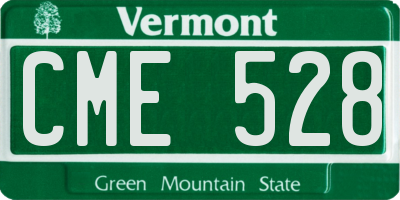 VT license plate CME528