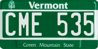 VT license plate CME535