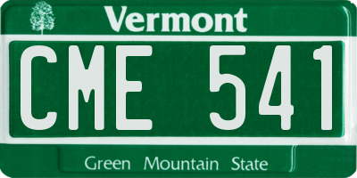 VT license plate CME541