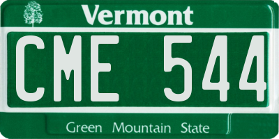 VT license plate CME544