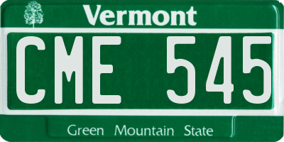 VT license plate CME545