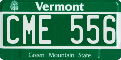VT license plate CME556