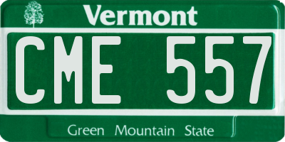 VT license plate CME557