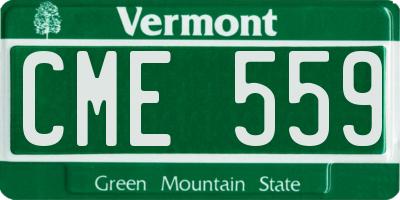 VT license plate CME559