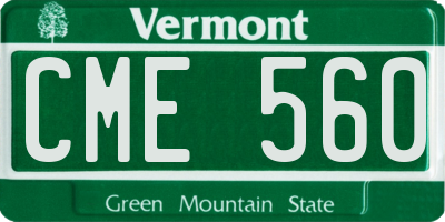 VT license plate CME560