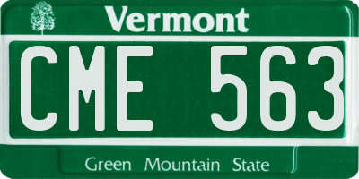 VT license plate CME563