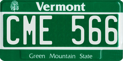 VT license plate CME566