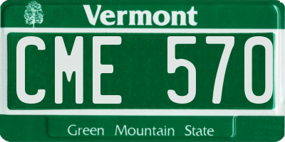 VT license plate CME570