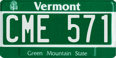VT license plate CME571