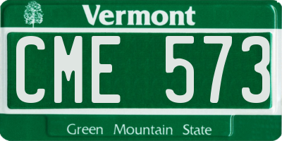 VT license plate CME573