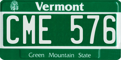 VT license plate CME576
