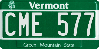 VT license plate CME577