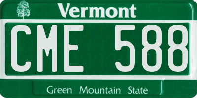 VT license plate CME588