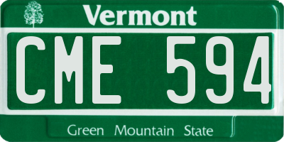 VT license plate CME594