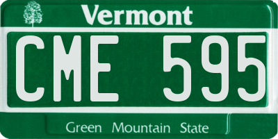 VT license plate CME595