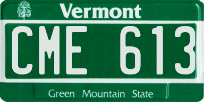 VT license plate CME613