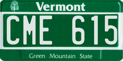 VT license plate CME615