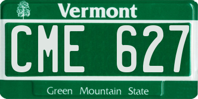 VT license plate CME627