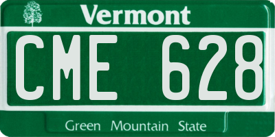 VT license plate CME628