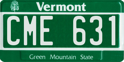 VT license plate CME631