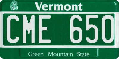 VT license plate CME650