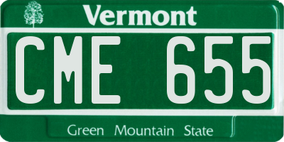 VT license plate CME655