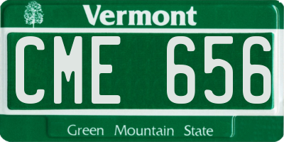 VT license plate CME656