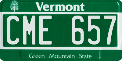 VT license plate CME657