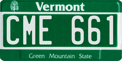 VT license plate CME661