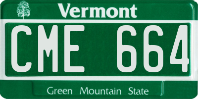 VT license plate CME664