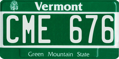 VT license plate CME676