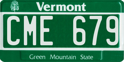 VT license plate CME679