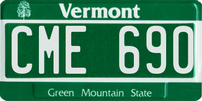 VT license plate CME690