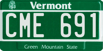 VT license plate CME691