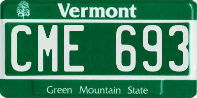 VT license plate CME693