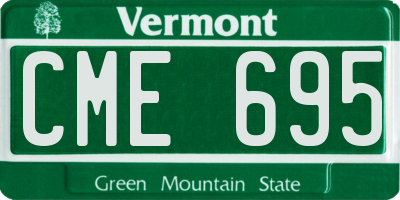 VT license plate CME695