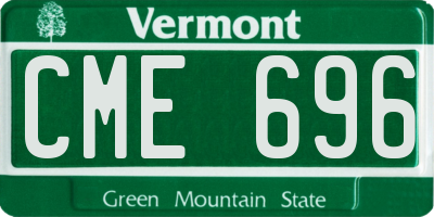 VT license plate CME696