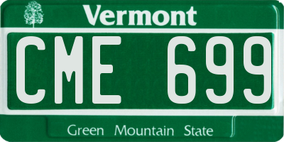 VT license plate CME699