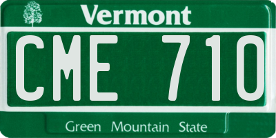 VT license plate CME710