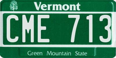 VT license plate CME713