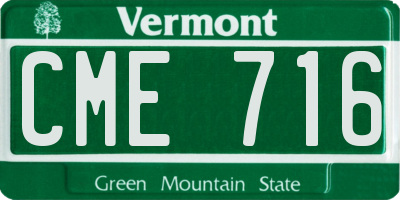 VT license plate CME716