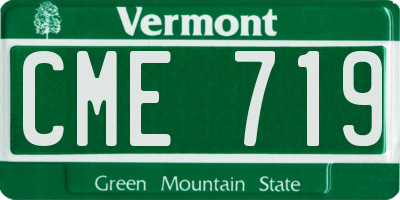VT license plate CME719