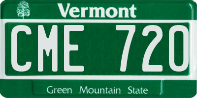 VT license plate CME720