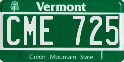 VT license plate CME725
