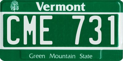VT license plate CME731