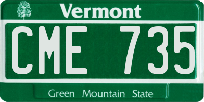 VT license plate CME735