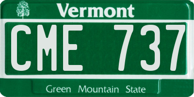 VT license plate CME737