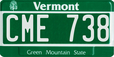 VT license plate CME738