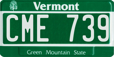 VT license plate CME739